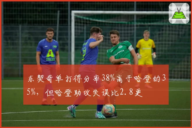 东契奇单打得分率38%高于哈登的35%,但哈登助攻失误比2.8更